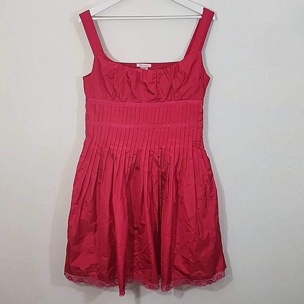 Fire Los Angeles Sleeveless Y2K Candy Apple Red Pin Up Retro Dress Size 11